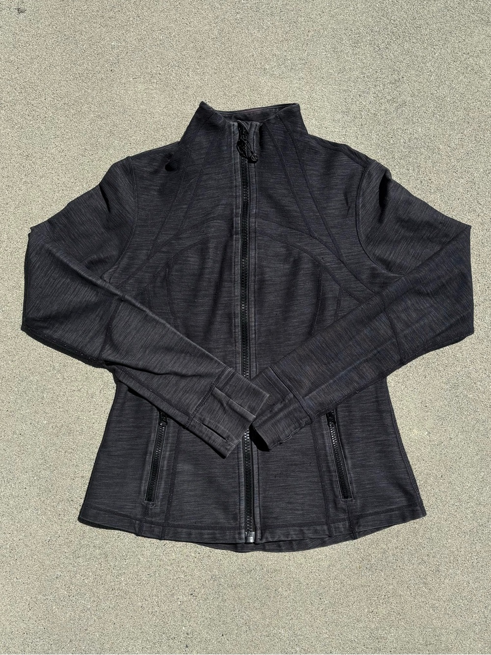 Black/Blue jean look Women's Zip-Front Jacket